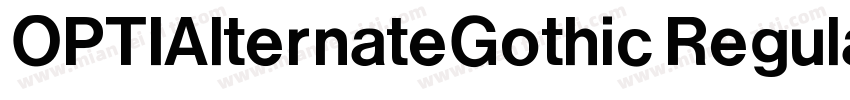OPTIAlternateGothic Regular字体转换